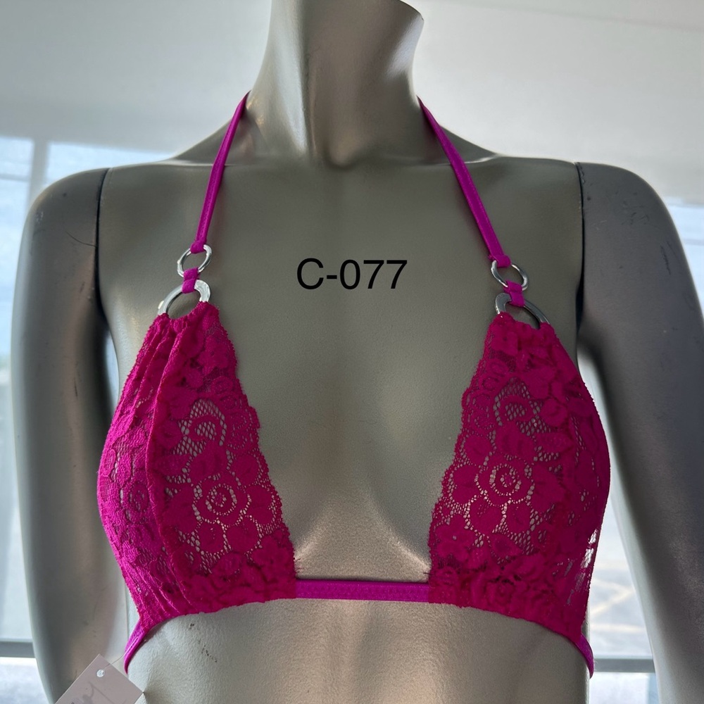 Just to Flirt Lace Tri-Top-LOTS OF COLORS! NWT Exotic Dancewear